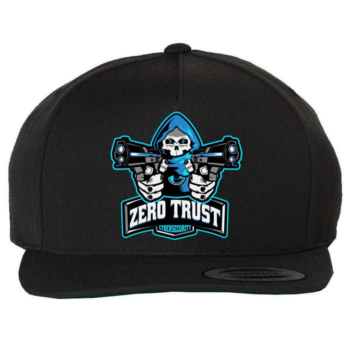 Zero Trust Hacking Cyber Security Developer Programmer Gift Wool Snapback Cap