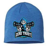 Zero Trust Hacking Cyber Security Developer Programmer Gift Sustainable Beanie