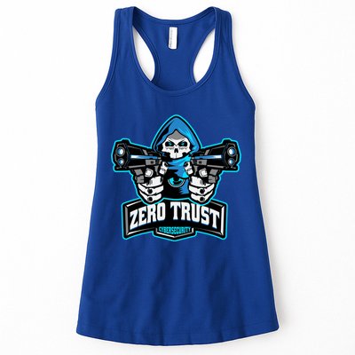 Zero Trust Hacking Cyber Security Developer Programmer Gift Women's Racerback Tank
