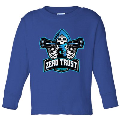 Zero Trust Hacking Cyber Security Developer Programmer Gift Toddler Long Sleeve Shirt