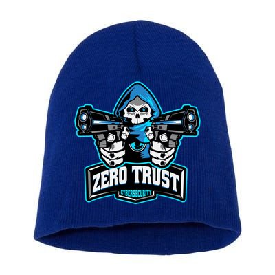 Zero Trust Hacking Cyber Security Developer Programmer Gift Short Acrylic Beanie