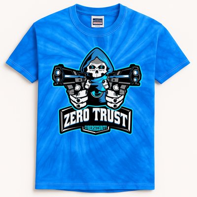 Zero Trust Hacking Cyber Security Developer Programmer Gift Kids Tie-Dye T-Shirt