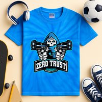 Zero Trust Hacking Cyber Security Developer Programmer Gift Kids Tie-Dye T-Shirt
