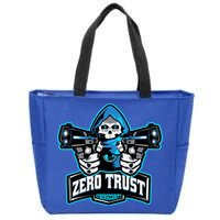 Zero Trust Hacking Cyber Security Developer Programmer Gift Zip Tote Bag