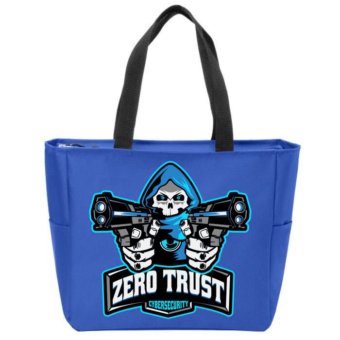 Zero Trust Hacking Cyber Security Developer Programmer Gift Zip Tote Bag