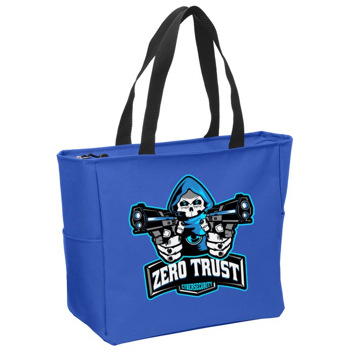 Zero Trust Hacking Cyber Security Developer Programmer Gift Zip Tote Bag