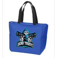 Zero Trust Hacking Cyber Security Developer Programmer Gift Zip Tote Bag