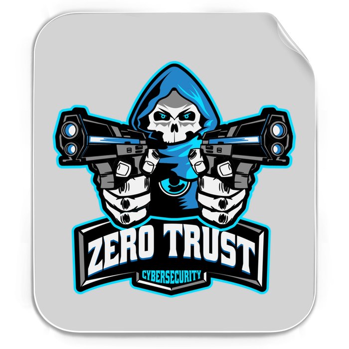 Zero Trust Hacking Cyber Security Developer Programmer Gift Permanent Decal Sticker