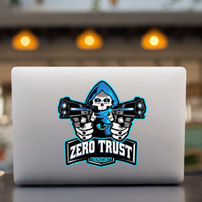 Zero Trust Hacking Cyber Security Developer Programmer Gift Permanent Decal Sticker