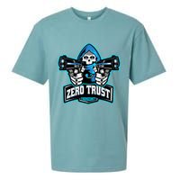 Zero Trust Hacking Cyber Security Developer Programmer Gift Sueded Cloud Jersey T-Shirt