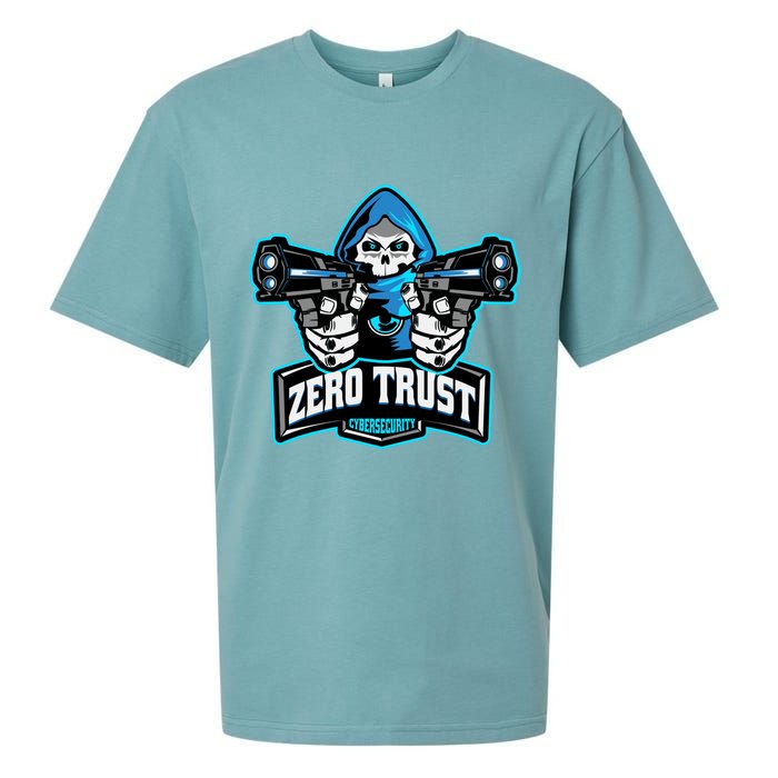 Zero Trust Hacking Cyber Security Developer Programmer Gift Sueded Cloud Jersey T-Shirt
