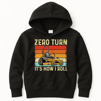 Zero Turn ItS How I Roll Landscaper Gardener Lawn Mowing Kids Hoodie