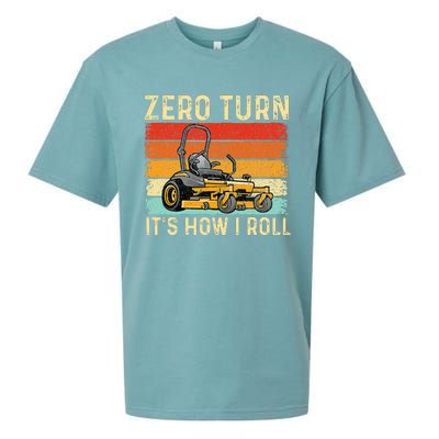 Zero Turn ItS How I Roll Landscaper Gardener Lawn Mowing Sueded Cloud Jersey T-Shirt