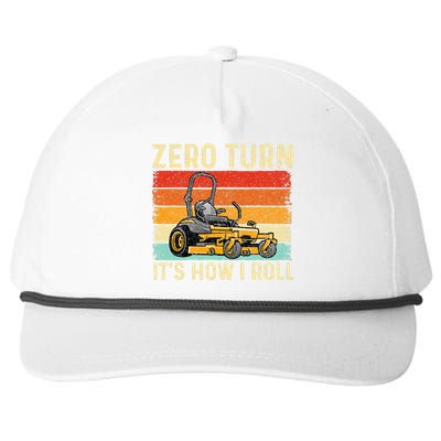 Zero Turn ItS How I Roll Landscaper Gardener Lawn Mowing Snapback Five-Panel Rope Hat