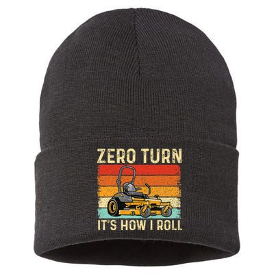 Zero Turn ItS How I Roll Landscaper Gardener Lawn Mowing Sustainable Knit Beanie