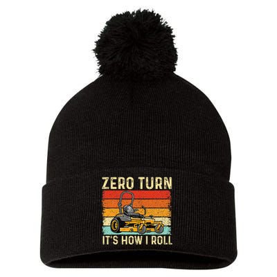 Zero Turn ItS How I Roll Landscaper Gardener Lawn Mowing Pom Pom 12in Knit Beanie