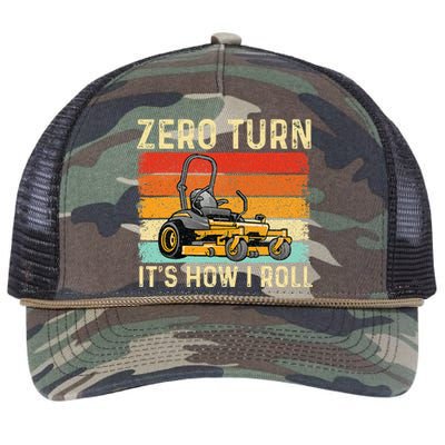 Zero Turn ItS How I Roll Landscaper Gardener Lawn Mowing Retro Rope Trucker Hat Cap