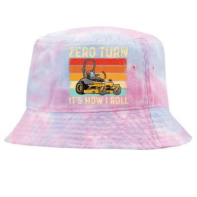 Zero Turn ItS How I Roll Landscaper Gardener Lawn Mowing Tie-Dyed Bucket Hat