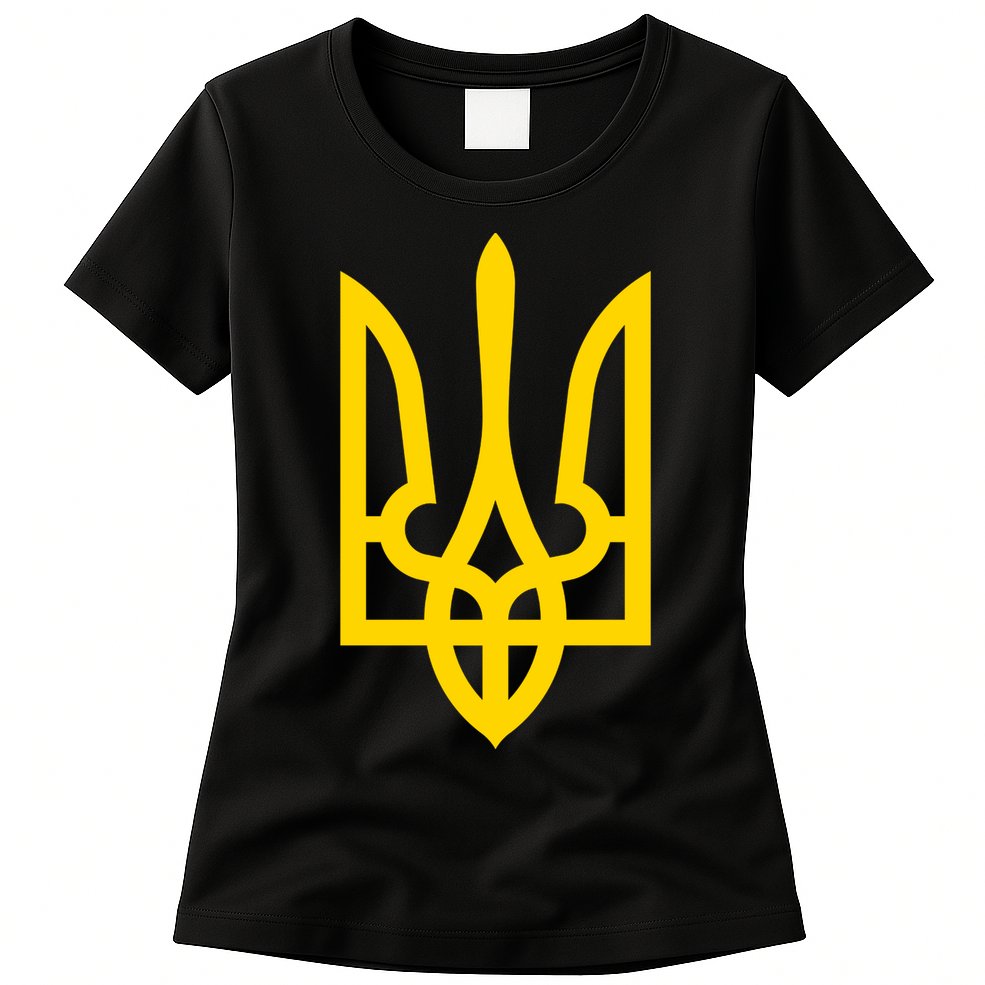 Zelensky Tryzub Military Ukraine Zelenskyy Womens T-Shirt