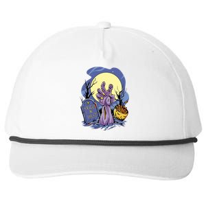 Zombie Trick Or Treat Spooky Halloween Snapback Five-Panel Rope Hat