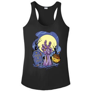 Zombie Trick Or Treat Spooky Halloween Ladies PosiCharge Competitor Racerback Tank