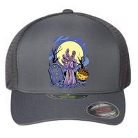 Zombie Trick Or Treat Spooky Halloween Flexfit Unipanel Trucker Cap