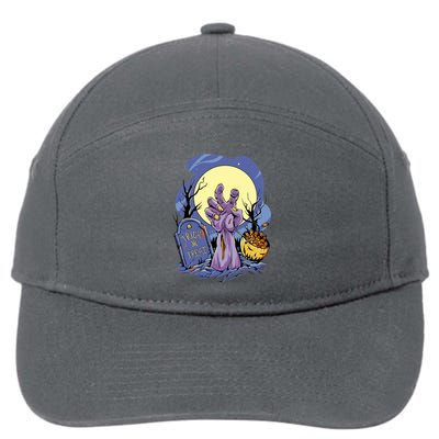 Zombie Trick Or Treat Spooky Halloween 7-Panel Snapback Hat