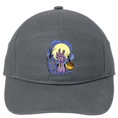 Zombie Trick Or Treat Spooky Halloween 7-Panel Snapback Hat