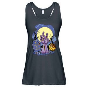 Zombie Trick Or Treat Spooky Halloween Ladies Essential Flowy Tank