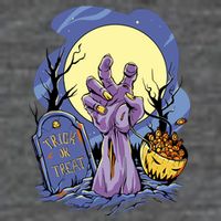 Zombie Trick Or Treat Spooky Halloween Flatbill Hat