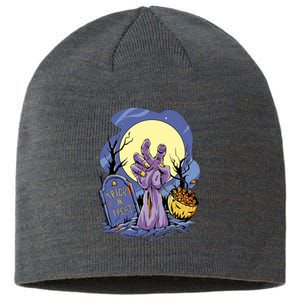 Zombie Trick Or Treat Spooky Halloween Sustainable Beanie