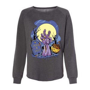 Zombie Trick Or Treat Spooky Halloween Womens California Wash Sweatshirt