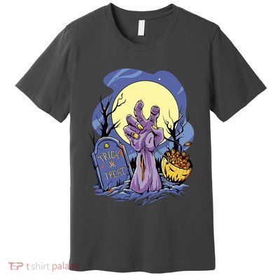 Zombie Trick Or Treat Spooky Halloween Premium T-Shirt