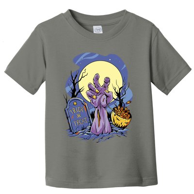 Zombie Trick Or Treat Spooky Halloween Toddler T-Shirt