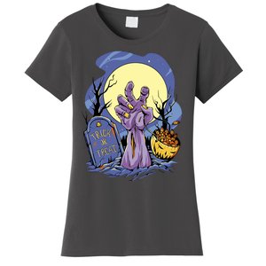 Zombie Trick Or Treat Spooky Halloween Women's T-Shirt