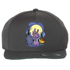 Zombie Trick Or Treat Spooky Halloween Wool Snapback Cap