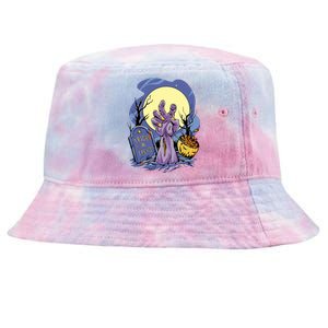 Zombie Trick Or Treat Spooky Halloween Tie-Dyed Bucket Hat