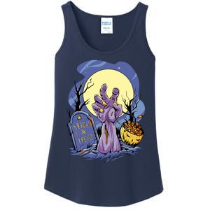 Zombie Trick Or Treat Spooky Halloween Ladies Essential Tank