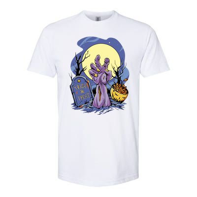 Zombie Trick Or Treat Spooky Halloween Softstyle® CVC T-Shirt