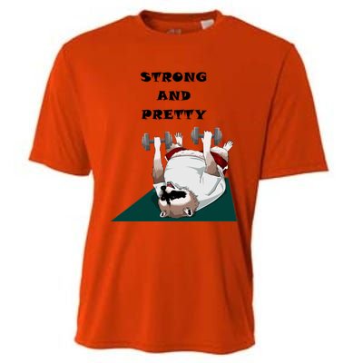 Ziggy The Racoon Gift Strong And Pretty Gift Cooling Performance Crew T-Shirt