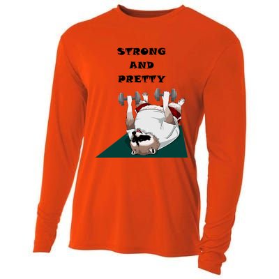 Ziggy The Racoon Gift Strong And Pretty Gift Cooling Performance Long Sleeve Crew