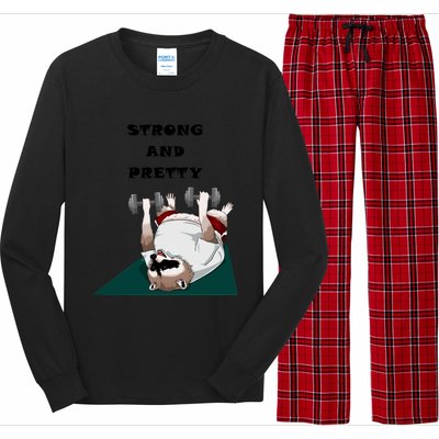 Ziggy The Racoon Gift Strong And Pretty Gift Long Sleeve Pajama Set