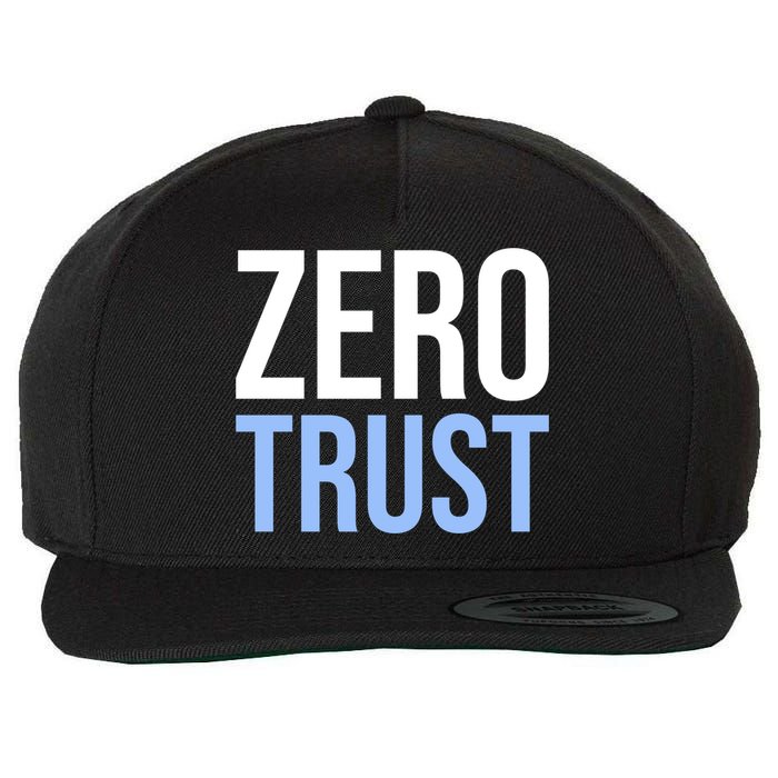 Zero Trust Security Cyber Security Hacking Developer Funny Gift Wool Snapback Cap