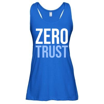 Zero Trust Security Cyber Security Hacking Developer Funny Gift Ladies Essential Flowy Tank