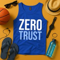 Zero Trust Security Cyber Security Hacking Developer Funny Gift Tank Top