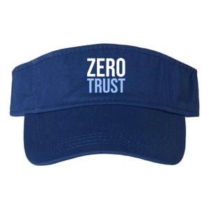 Zero Trust Security Cyber Security Hacking Developer Funny Gift Valucap Bio-Washed Visor