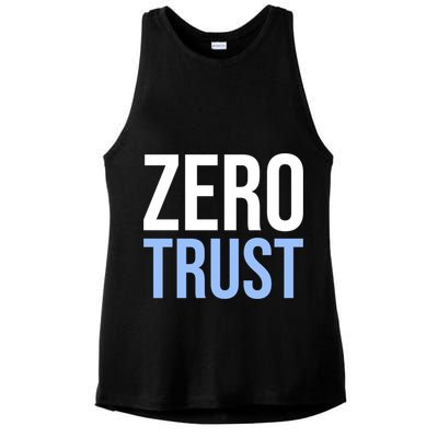 Zero Trust Security Cyber Security Hacking Developer Funny Ladies PosiCharge Tri-Blend Wicking Tank