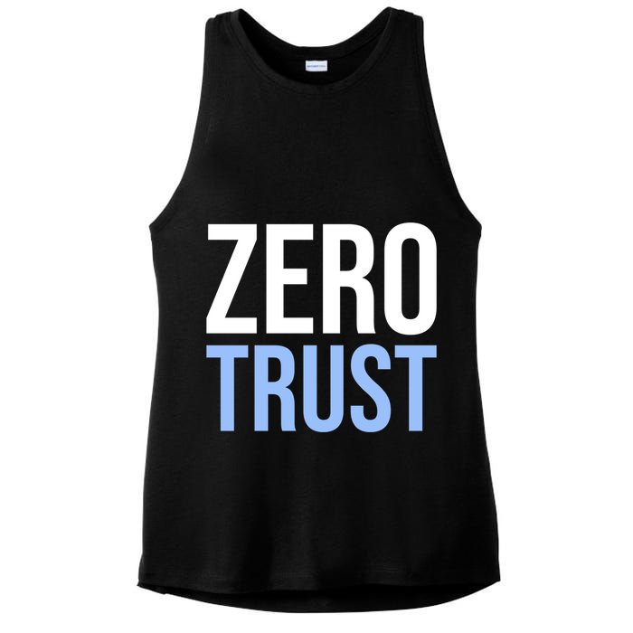 Zero Trust Security Cyber Security Hacking Developer Funny Ladies PosiCharge Tri-Blend Wicking Tank