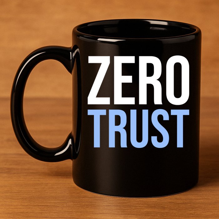 Zero Trust Security Cyber Security Hacking Developer Funny 11oz C Handle Ceramic Mug