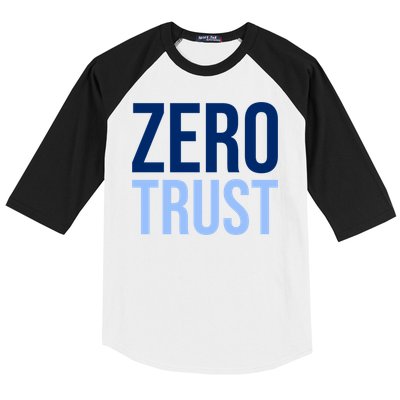 Zero Trust Security Cyber Security Hacking Developer Funny Baseball Sleeve Shirt
